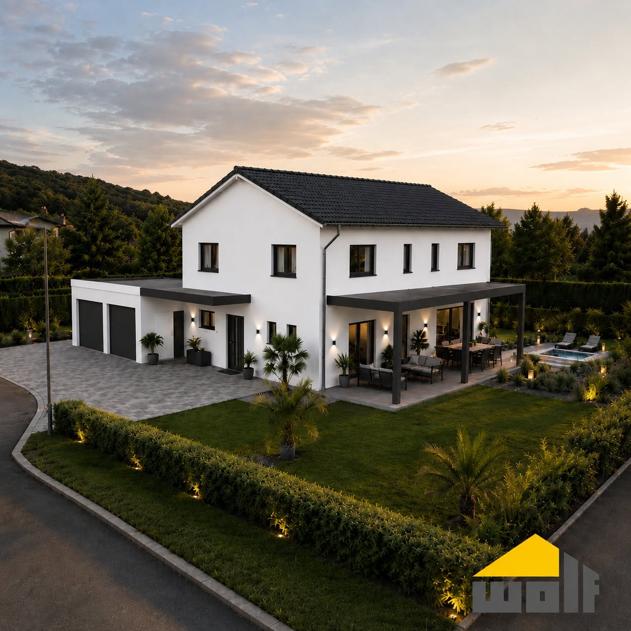 Drohnenvisualisierung WOLF-Haus Oberfranken